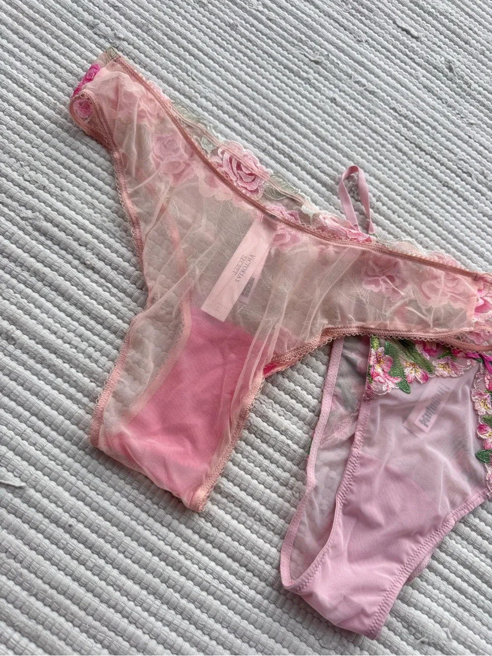 Victoria’s Secret XL Embroidered Brazilian Panty Bundle 2-Piece Set NWT